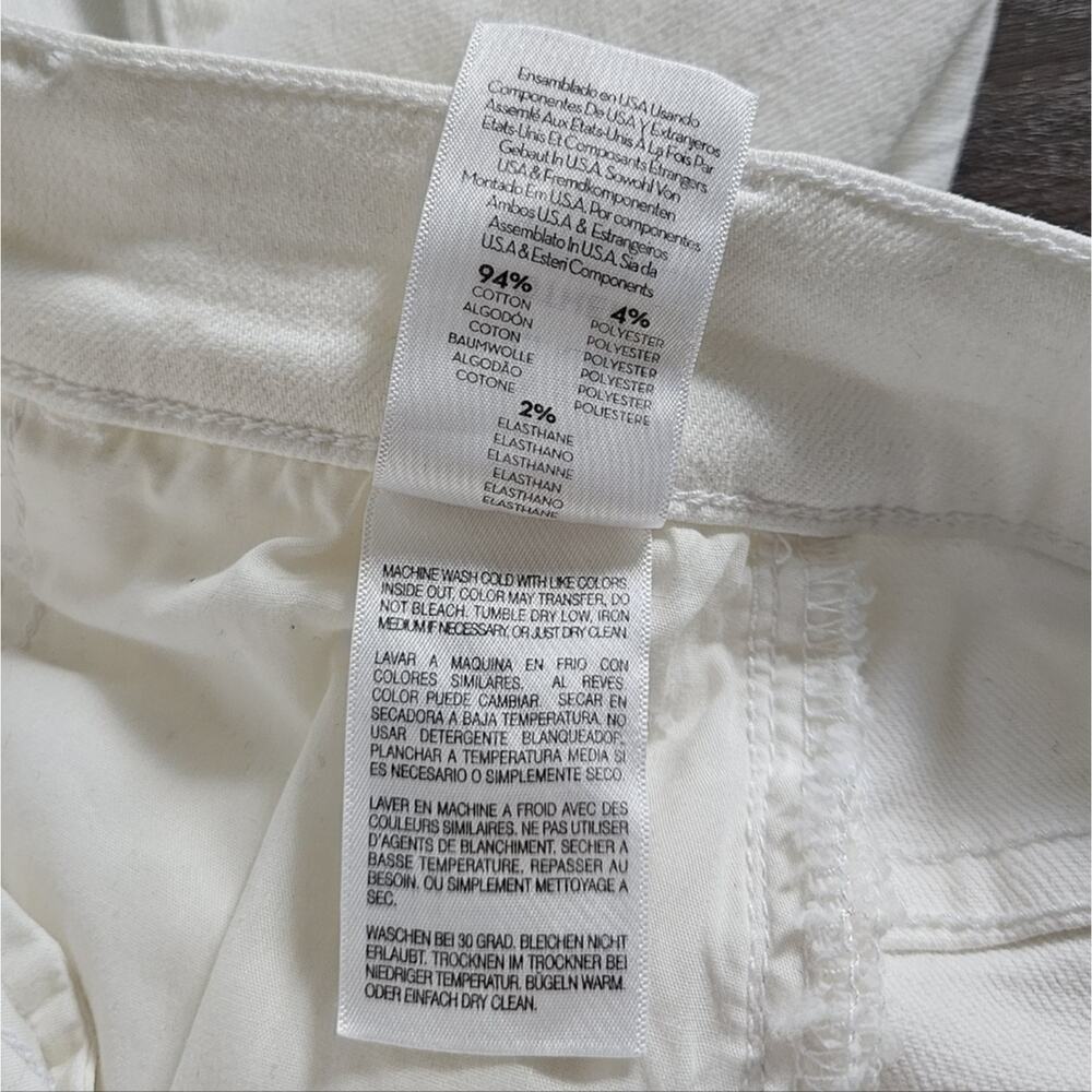 Mother White The Hustler Ankle Fray Jeans in Fairest of Them All Wash Size 25 - Picture 10 of 14
